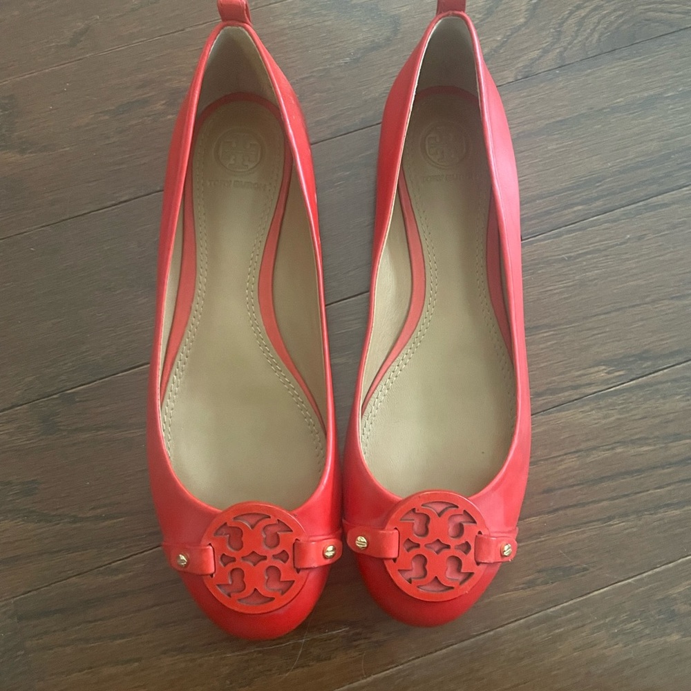 Tory Burch Red Ballerina Flats